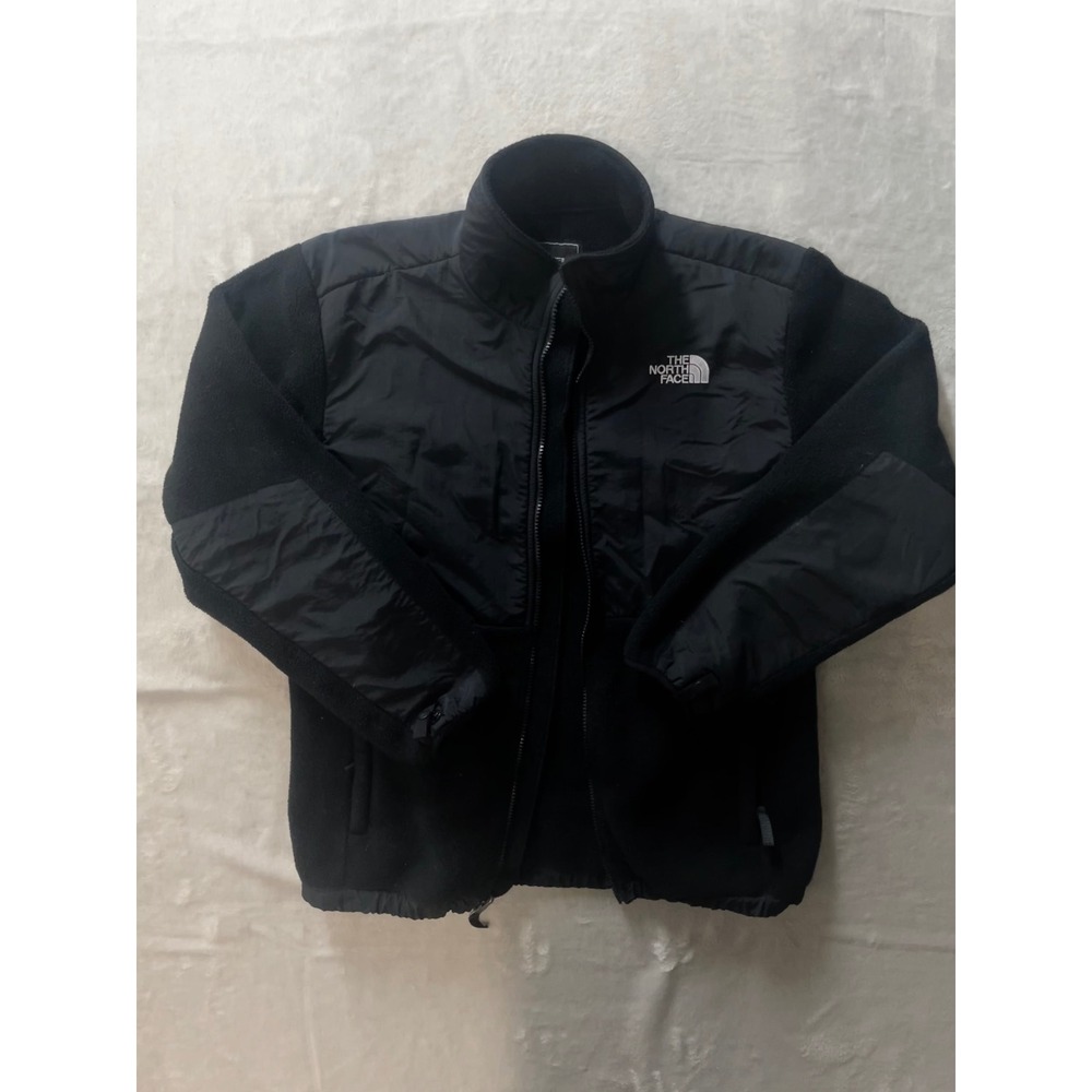 North Face Girls Denali Fleece Jacket Black Full Zip XL 18/20 Runs small size L